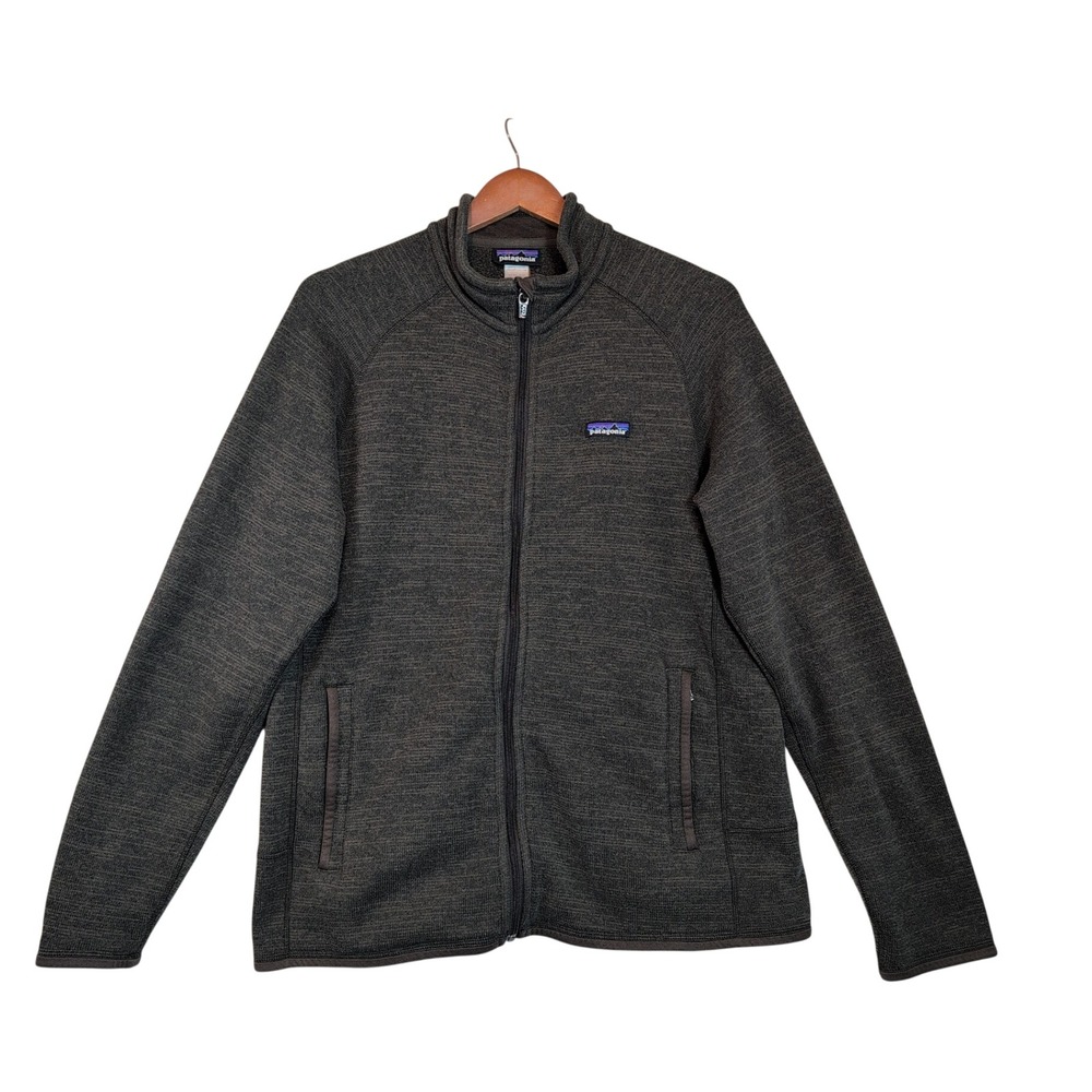 Patagonia Mens Large Better Sweater Full Zip Fleece Jacket Brown Cozy Outdoor